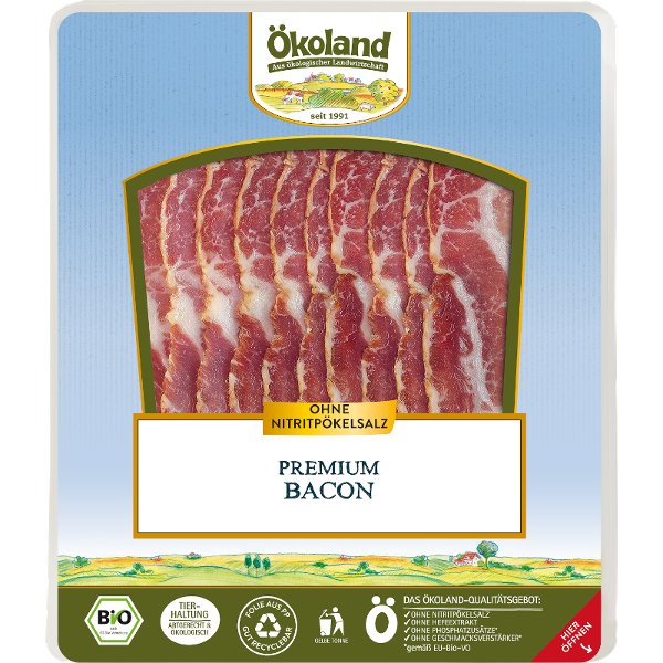 Produktfoto zu Bacon geschnitten 80 g  SB