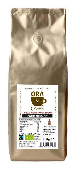 ORA Caffè FAIR TRADE entkoffei