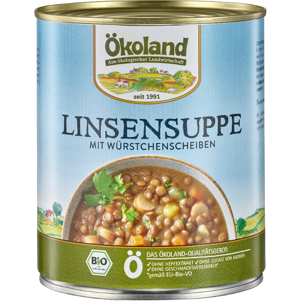 Produktfoto zu Suppe Linsen mit Würstchen
