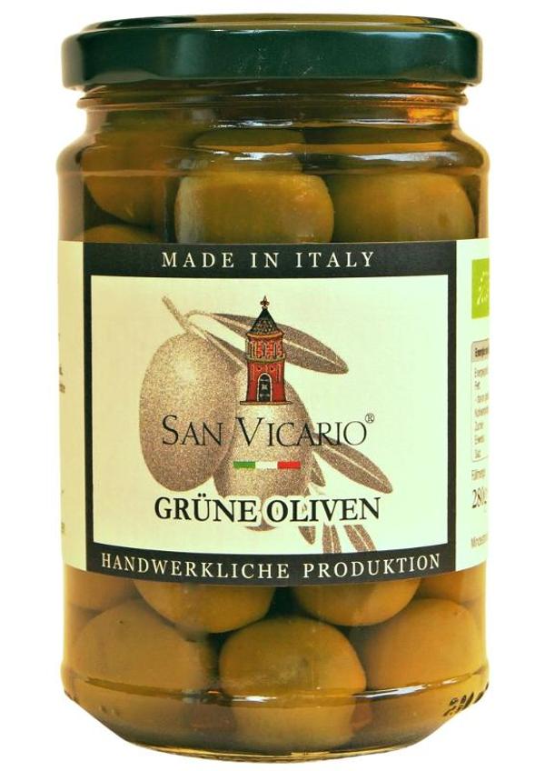 Produktfoto zu Oliven grün mit Stein in Salzl