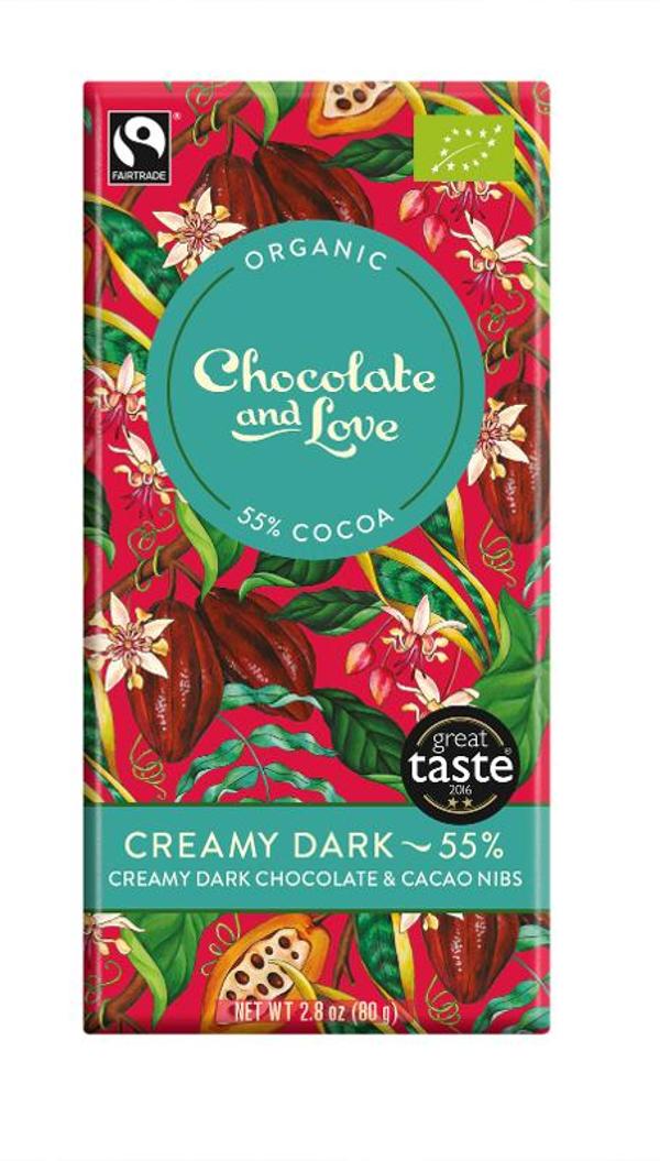 Produktfoto zu Zartbitterschokolade 55% Cream