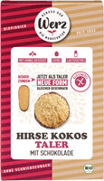Hirse Kokos Taler mit Schokolade, Vollkornkekse, glutenfrei