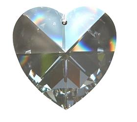 Herz Kristall  28 mm
