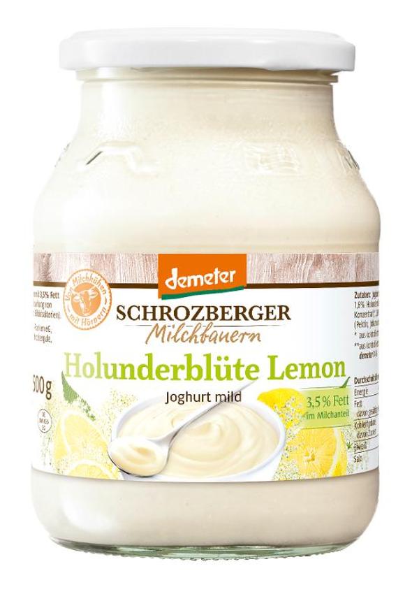 Produktfoto zu Joghurt Holunderblüte-Lemon 500g Schrozberger Milchbauern