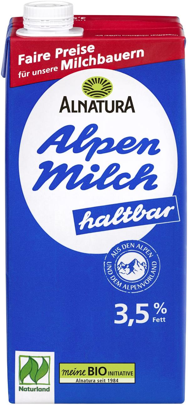 Produktfoto zu Haltbare Alpenmilch 3,5% 1 l Alnatura