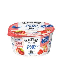 Joghurt pur Rhabarber Erdbeere 150g Gläserne Molkerei