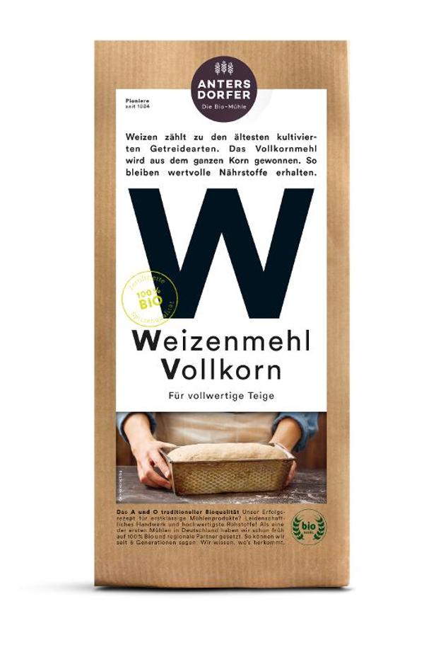 Produktfoto zu Weizenvollkorn Mehl 1kg Antersdorfer Mühle