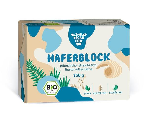Produktfoto zu Hafer Block vegane Butteralternative 250g The vegan cow