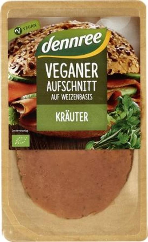 Produktfoto zu Veganer Aufschnitt auf Weizenbasis mit Kräutern 90g dennree