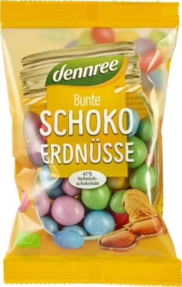 Produktfoto zu Bunte Schoko Erdnüsse 100g dennree