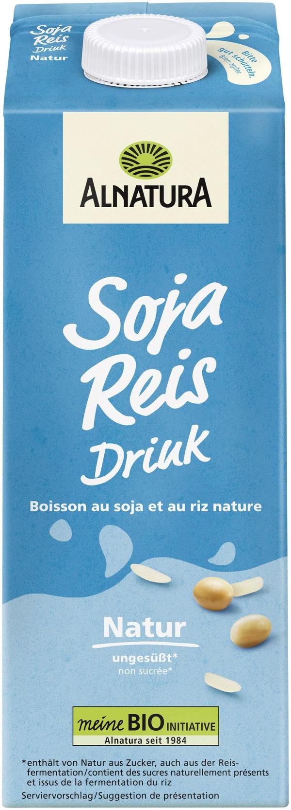Produktfoto zu Soja Reis Drink Natur 1 l Alnatura