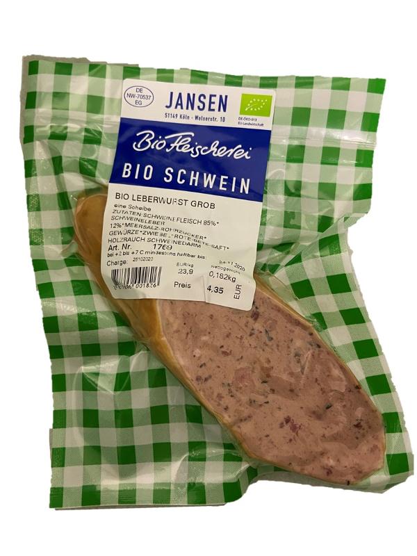 Produktfoto zu Leberwurst grob ca. 150g Fleischerei Jansen