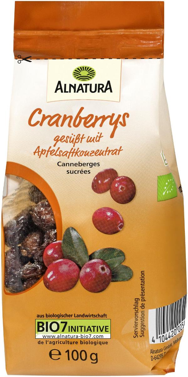 Produktfoto zu Cranberries 100g Alnatura