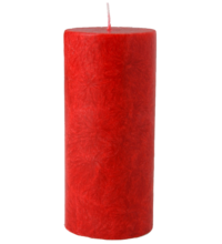 Produktfoto zu Stearin Stumpenkerze rot groß Kerzenfarm