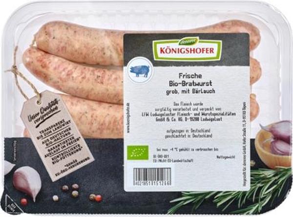 Produktfoto zu Bärlauchbratwurst vom Schwein 250g Königshofer