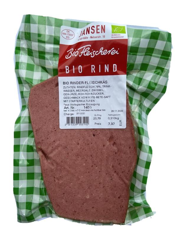 Produktfoto zu Rinderfleischkäse 250g Jansen