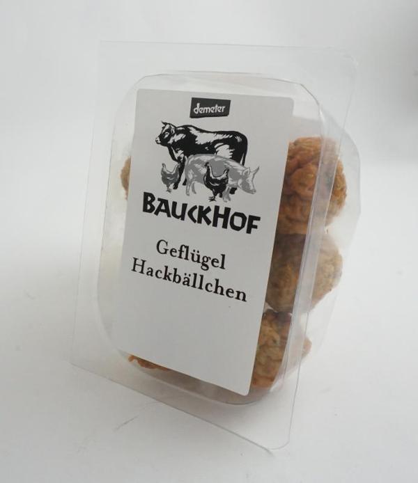 Produktfoto zu Hackbällchen Geflügel 150g Bauckhof