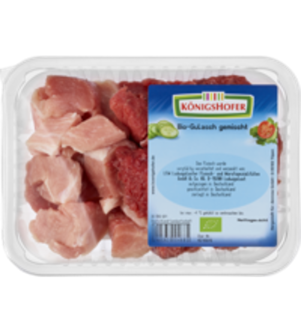 Produktfoto zu Gulasch gemischt Rind & Schwein ca. 400g Königshofer