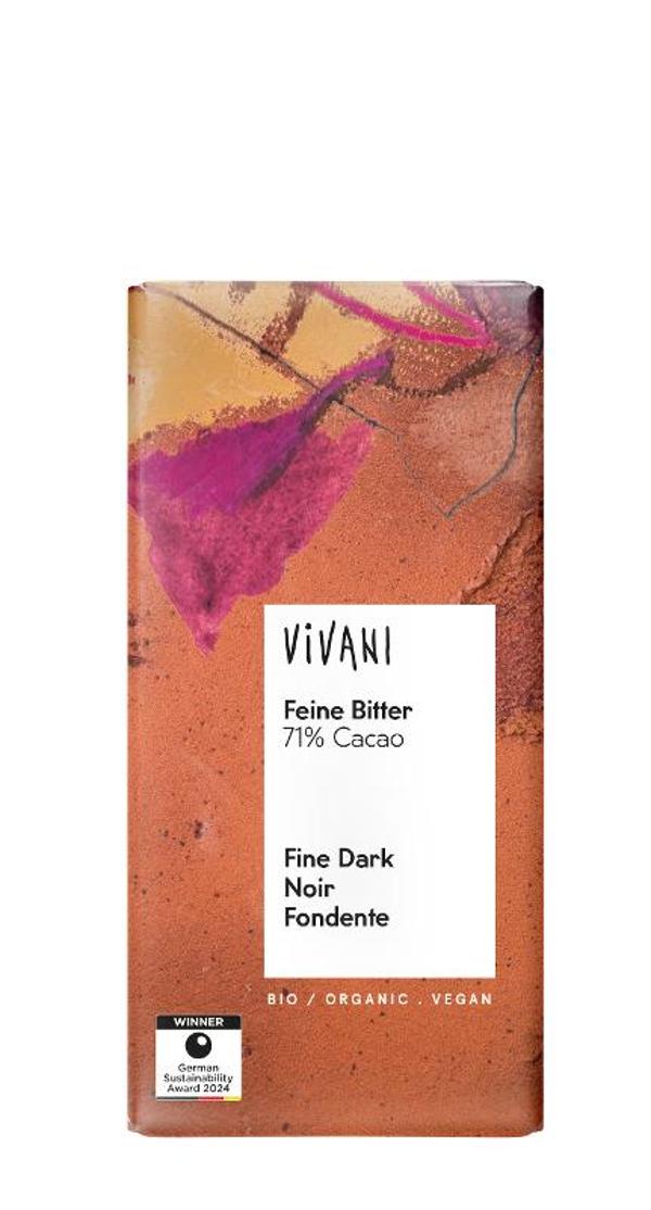 Produktfoto zu Schokolade Feine Bitter 71% 100g Vivani