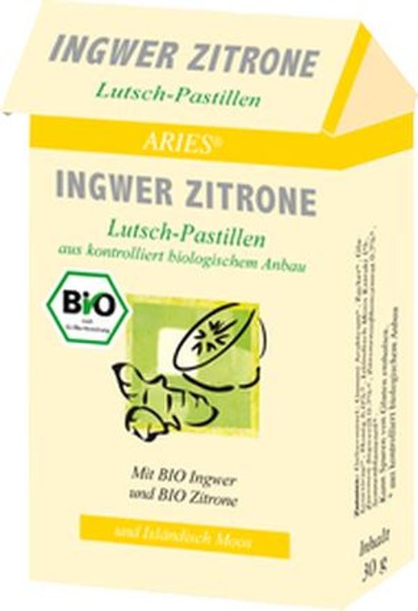 Produktfoto zu Ingwer Zitrone Lutsch Pastillen 30g Aries