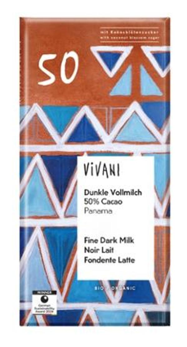 Produktfoto zu Schokolade Dunkle Vollmilch 80g Vivani