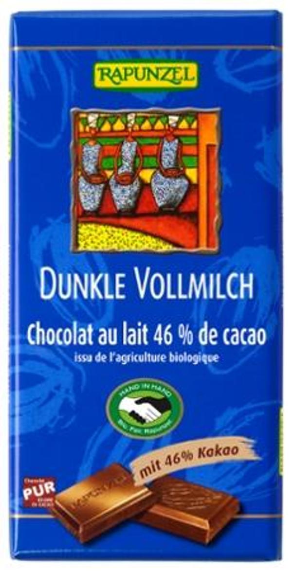 Produktfoto zu Dunkle Vollmilch Schokolade 46% Rapunzel