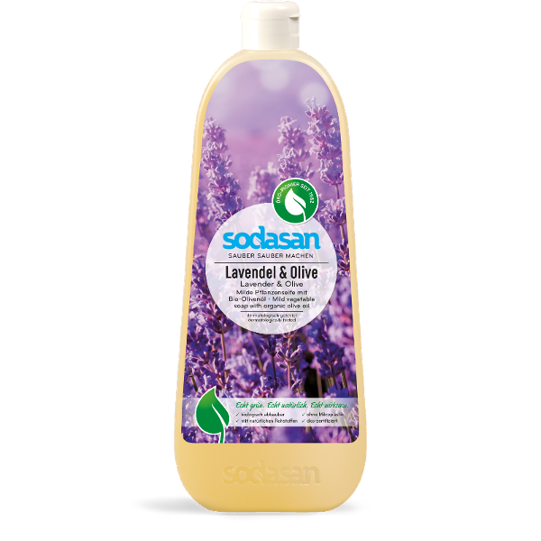 Produktfoto zu Flüssigseife Lavendel Olive 1 l Sodasan
