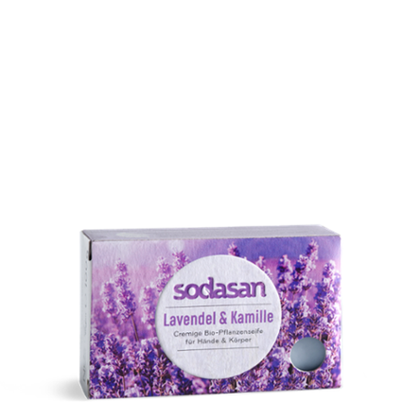 Produktfoto zu Seife Lavendel & Kamille 100g Stück Sodasan