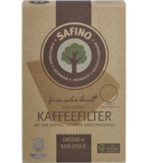 Produktfoto zu Kaffeefilter FSC zertifiziert Gr.4 100 Stück Safino