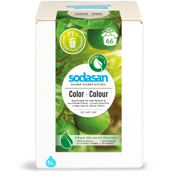 Produktfoto zu Color-Waschmittel Limette 5 Liter  Bag in Box Sodasan