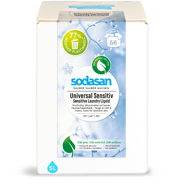 Produktfoto zu Universal-Waschmittel Sensitiv 5 Liter Bag in Box Sodasan