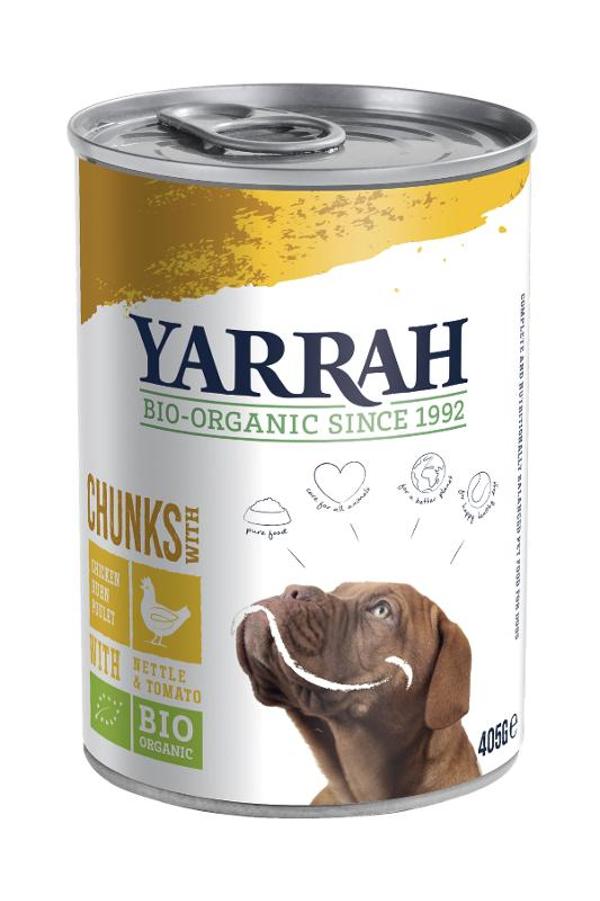 Produktfoto zu VPE Hundefutter Huhn Brennnessel Tomate 12x405g Yarrah