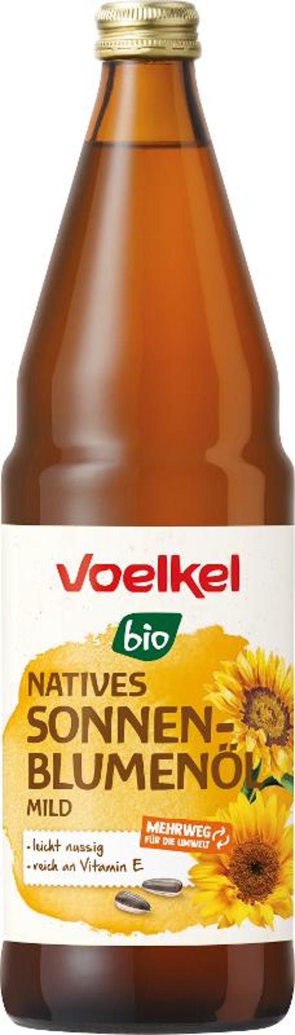 Produktfoto zu Sonnenblumenöl mild nativ 0,75l Voelkel