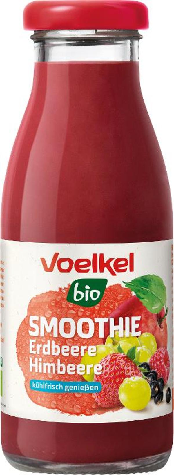 Produktfoto zu Smoothie mit Erdbeere, Himbeere und scharzer Johannisbeere 0,28l Voelkel