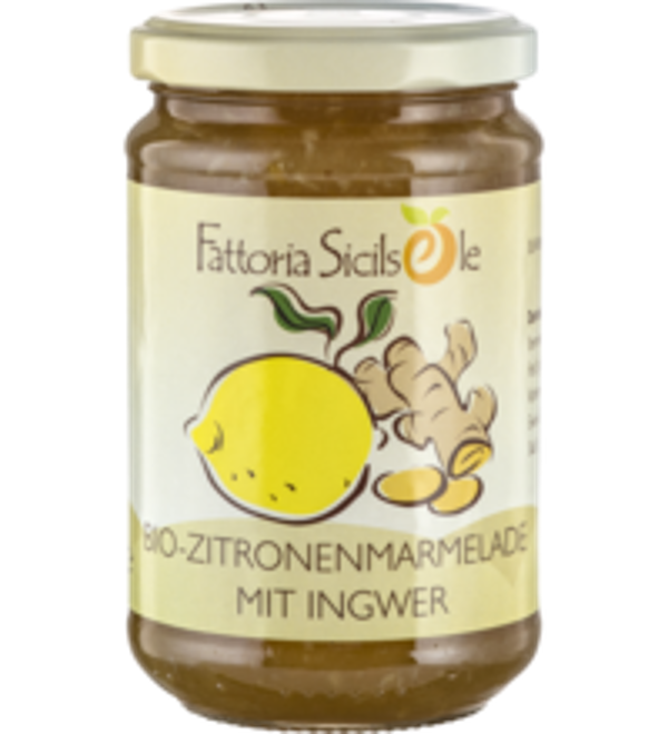 Produktfoto zu Zitronenmarmelade mit Ingwer 370g Fattoria Sicilsole