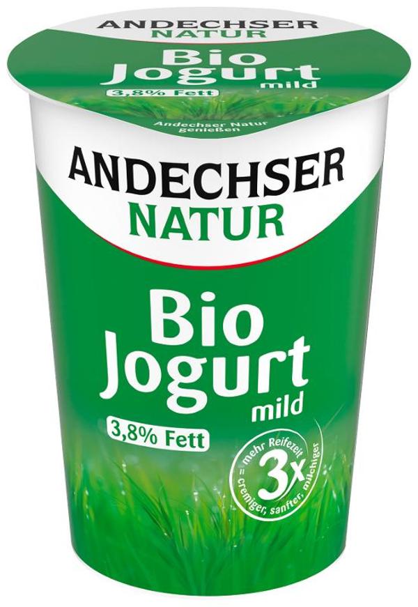Produktfoto zu VPE Jogurt Natur mild 3,8% 6x500g Andechser