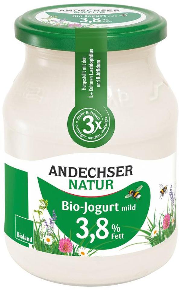 Produktfoto zu VPE Joghurt mild natur 3,8% 6x500g Andechser
