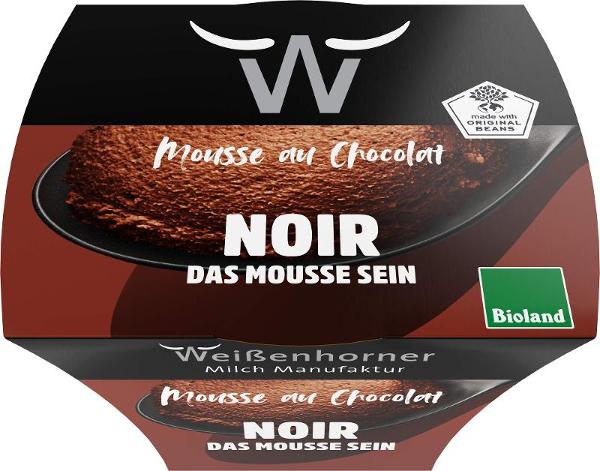 Produktfoto zu VPE Mousse au chocolat noir 6x80g Weißenhorner Milch Manufaktur