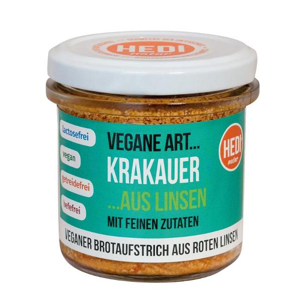Produktfoto zu Vegane Art... Krakauer aus roten Linsen 140g HEDI Naturkost