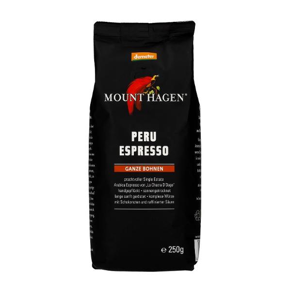 Produktfoto zu Espresso Peru ganze Bohne 250g Mount Hagen