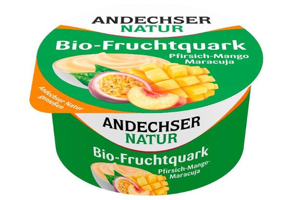 Produktfoto zu VPE Fruchtquark Pfirsich-Mango-Maracuja 20% 6x150g Andechser