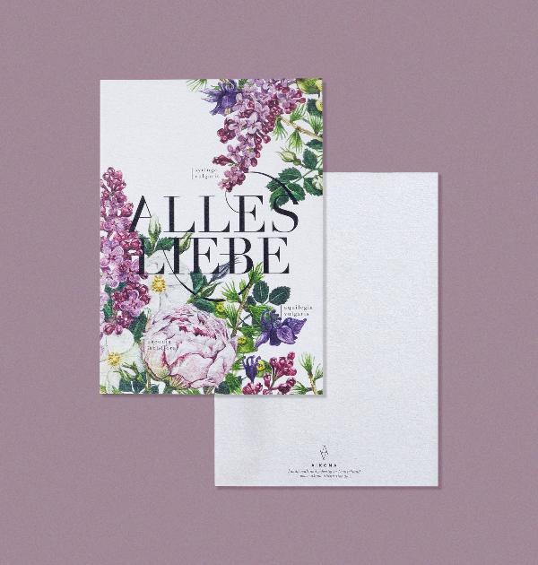 Produktfoto zu Postkarte "Alles Liebe" Aikona Illustration