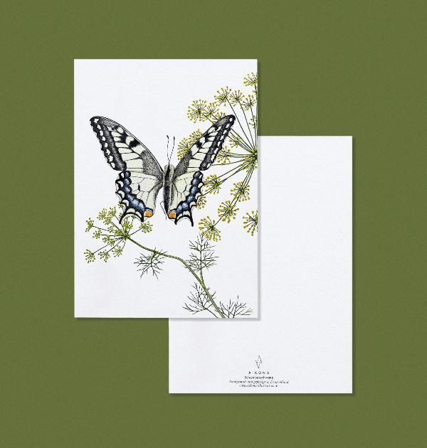 Produktfoto zu Postkarte Schwalbenschwanz Aikona