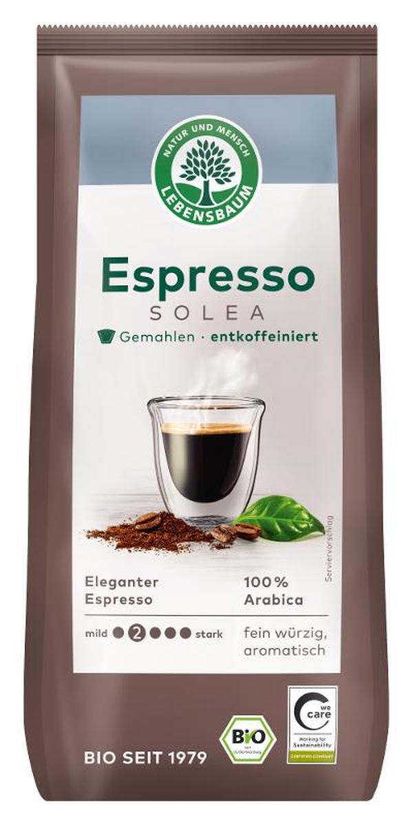 Produktfoto zu Espresso Solea entkoffeiniert 250g Lebensbaum