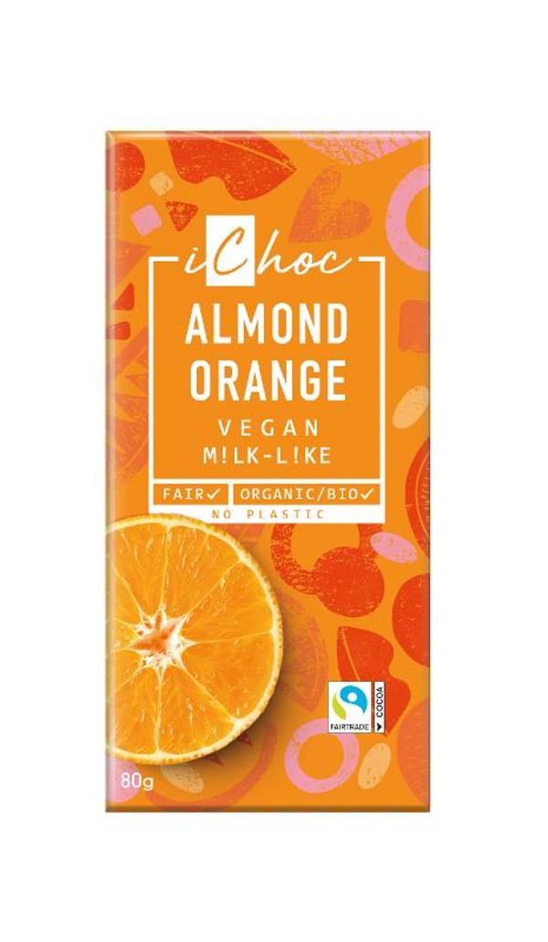 Produktfoto zu Schokolade Almond Orange 80g iChoc