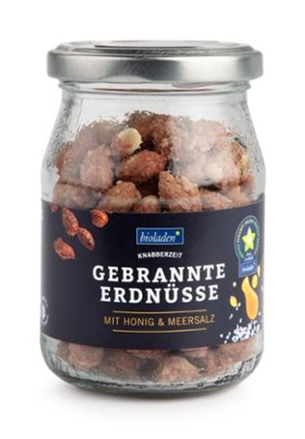 Produktfoto zu Gebrannte Erdnüsse im Pfandglas 125g bioladen
