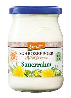 Sauerrahm (Saure Sahne) 10% Glas 250g Schrozberger Milchbauern