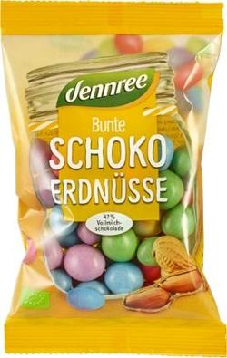 Bunte Schoko Erdnüsse 100g dennree