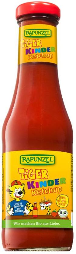 Tiger Kinder Ketchup in der Glasflasche 450ml Rapunzel