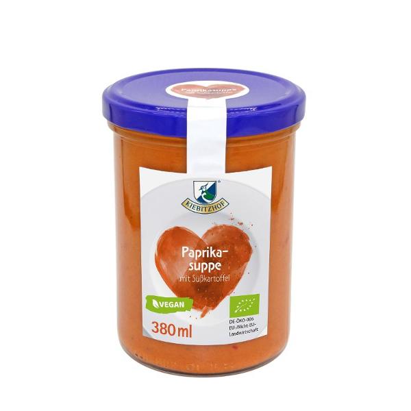 Produktfoto zu Paprikasuppe mit Süßkartoffel 380 ml Kiebitzhof